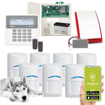 ZESTAW ALARMOWY SATEL PERFECTA 32-WRL LTE SET-A 7 CZUJEK BOSCH PET PRF-LCD-WRL + SYRENA MSP-300 R